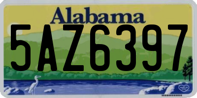 AL license plate 5AZ6397