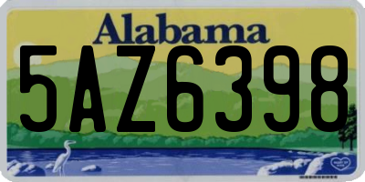 AL license plate 5AZ6398