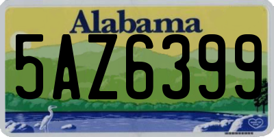 AL license plate 5AZ6399