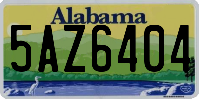 AL license plate 5AZ6404