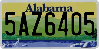 AL license plate 5AZ6405