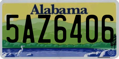 AL license plate 5AZ6406