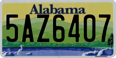 AL license plate 5AZ6407