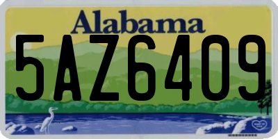 AL license plate 5AZ6409