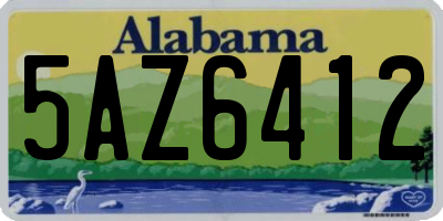 AL license plate 5AZ6412