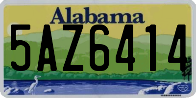 AL license plate 5AZ6414