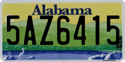 AL license plate 5AZ6415
