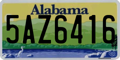AL license plate 5AZ6416