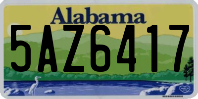AL license plate 5AZ6417