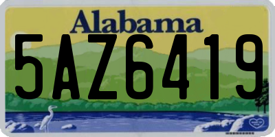 AL license plate 5AZ6419