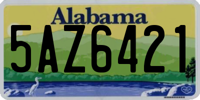 AL license plate 5AZ6421