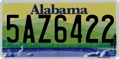 AL license plate 5AZ6422
