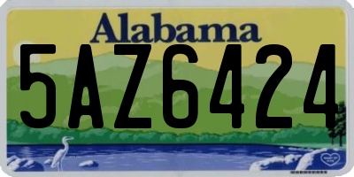 AL license plate 5AZ6424