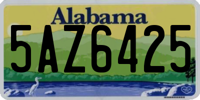 AL license plate 5AZ6425
