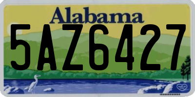 AL license plate 5AZ6427
