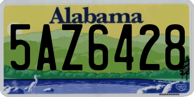 AL license plate 5AZ6428