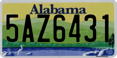 AL license plate 5AZ6431