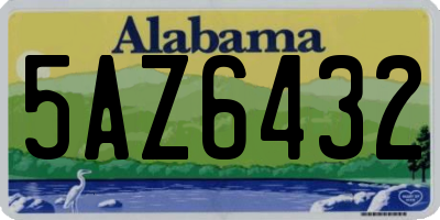 AL license plate 5AZ6432