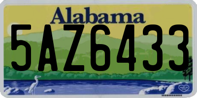 AL license plate 5AZ6433