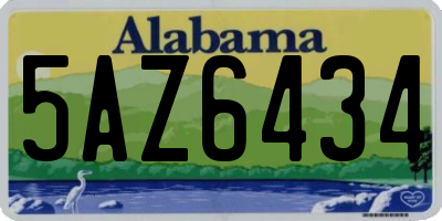 AL license plate 5AZ6434