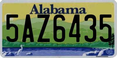 AL license plate 5AZ6435