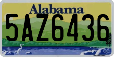 AL license plate 5AZ6436