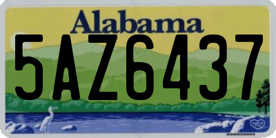 AL license plate 5AZ6437