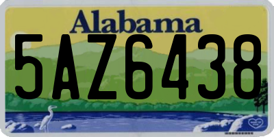 AL license plate 5AZ6438