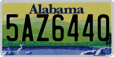 AL license plate 5AZ6440