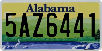AL license plate 5AZ6441