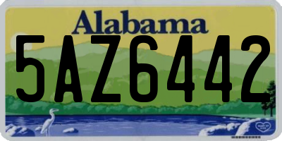 AL license plate 5AZ6442