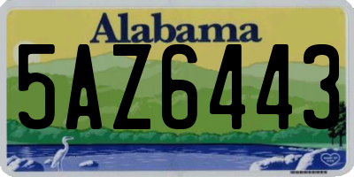 AL license plate 5AZ6443