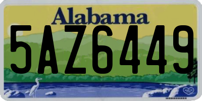AL license plate 5AZ6449