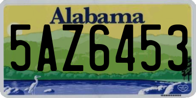 AL license plate 5AZ6453