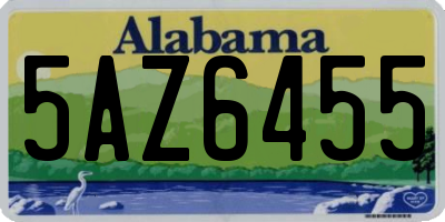 AL license plate 5AZ6455
