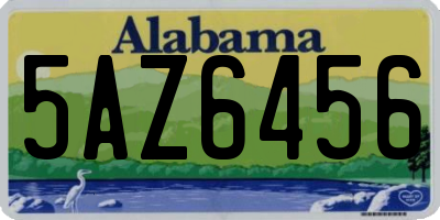 AL license plate 5AZ6456