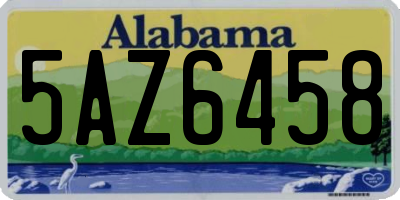 AL license plate 5AZ6458