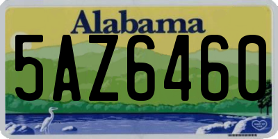 AL license plate 5AZ6460