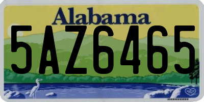 AL license plate 5AZ6465