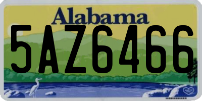 AL license plate 5AZ6466