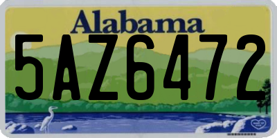 AL license plate 5AZ6472