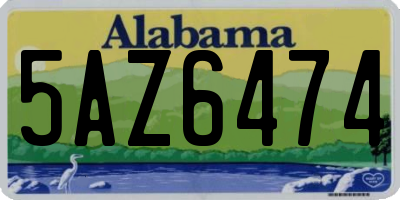 AL license plate 5AZ6474