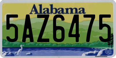 AL license plate 5AZ6475