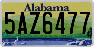 AL license plate 5AZ6477