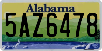 AL license plate 5AZ6478