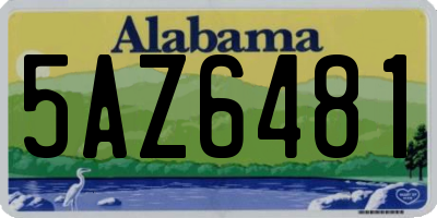 AL license plate 5AZ6481