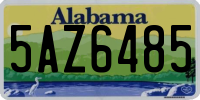 AL license plate 5AZ6485