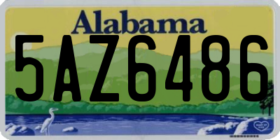 AL license plate 5AZ6486