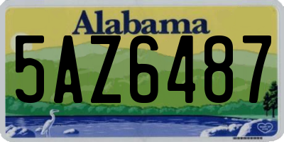 AL license plate 5AZ6487