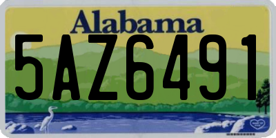 AL license plate 5AZ6491
